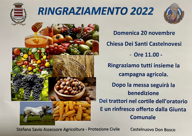 Castelnuovo Don Bosco | Festa del Ringraziamento 2022